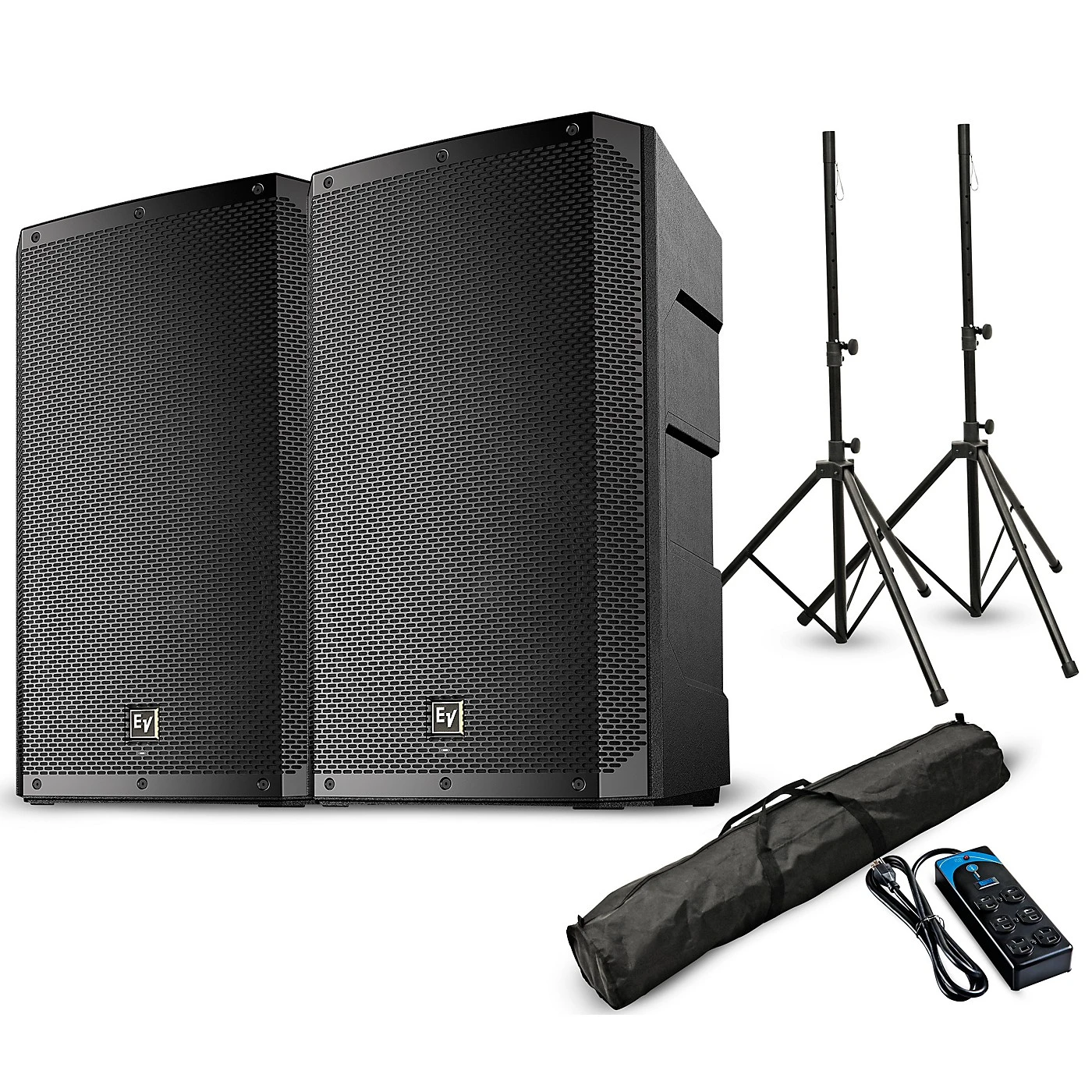 Cheap ???? Electro-Voice Electro-Voice ELX200-15P 15" Powered Speaker Pair With Stands And Power Strip ???? 3 Cheap ???? Electro-Voice Electro-Voice ELX200-15P 15" Powered Speaker Pair With Stands And Power Strip ????