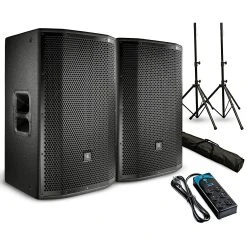 Flash Sale ???? JBL JBL PRX815W Powered 15" Speaker Pair With Stands And Power Strip ????