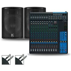 Wholesale ???? Yamaha Yamaha MG16 Mixer And Kustom HiPAC Speakers 12" Mains ????