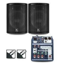 Flash Sale ???? Soundcraft Soundcraft Notepad-5 Mixer And Kustom HiPAC Speakers 12" Mains ????