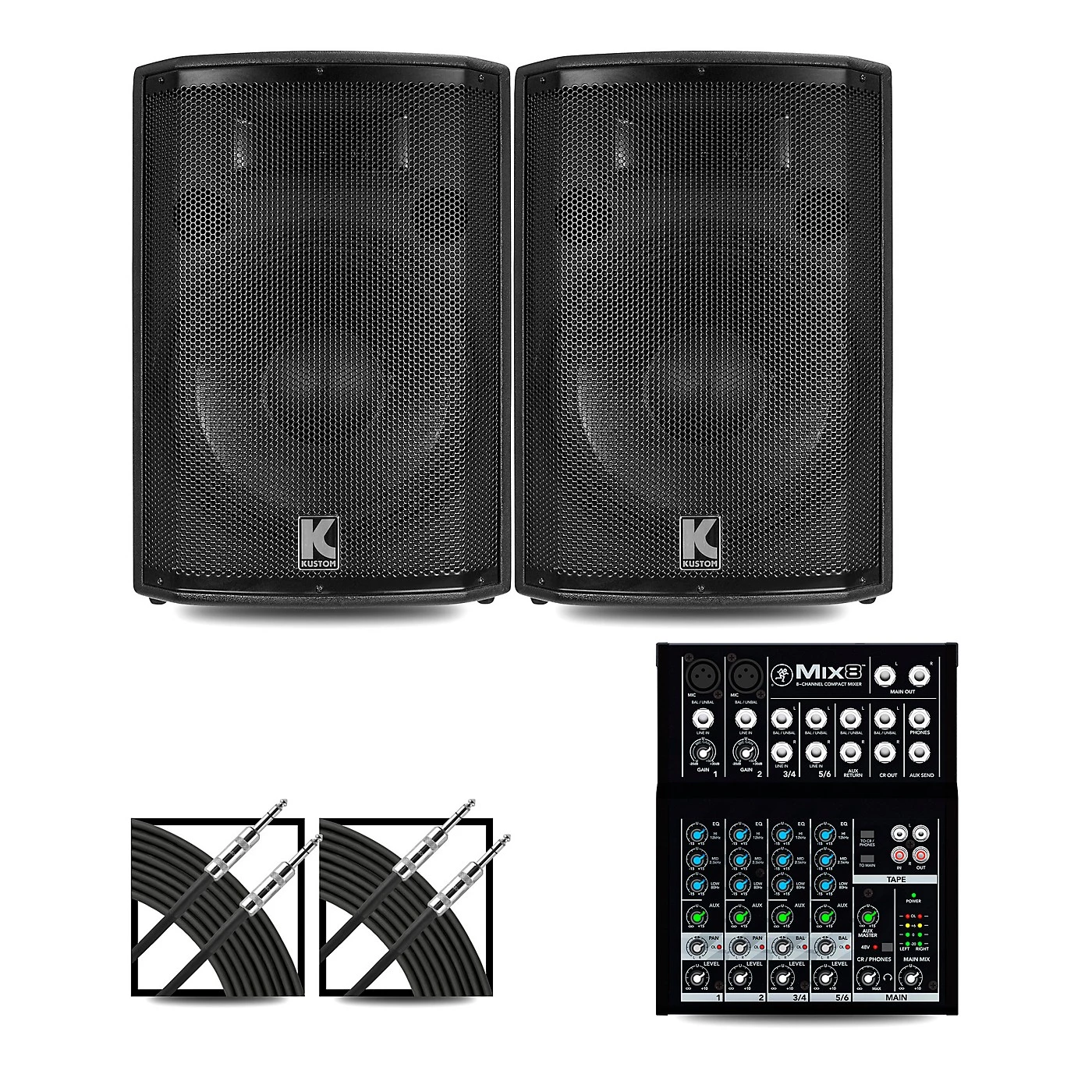 Wholesale ⭐ Mackie Mackie Mix8 Mixer And Kustom HiPAC Speakers 12" Mains ???? 3 Wholesale ⭐ Mackie Mackie Mix8 Mixer And Kustom HiPAC Speakers 12" Mains ????