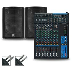 Hot Sale ???? Yamaha Yamaha MG12 Mixer And Kustom HiPAC Speakers 12" Mains ????