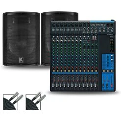 Brand new ???? Yamaha Yamaha MG16XU Mixer And Kustom HiPAC Speakers 12" Mains ✔️