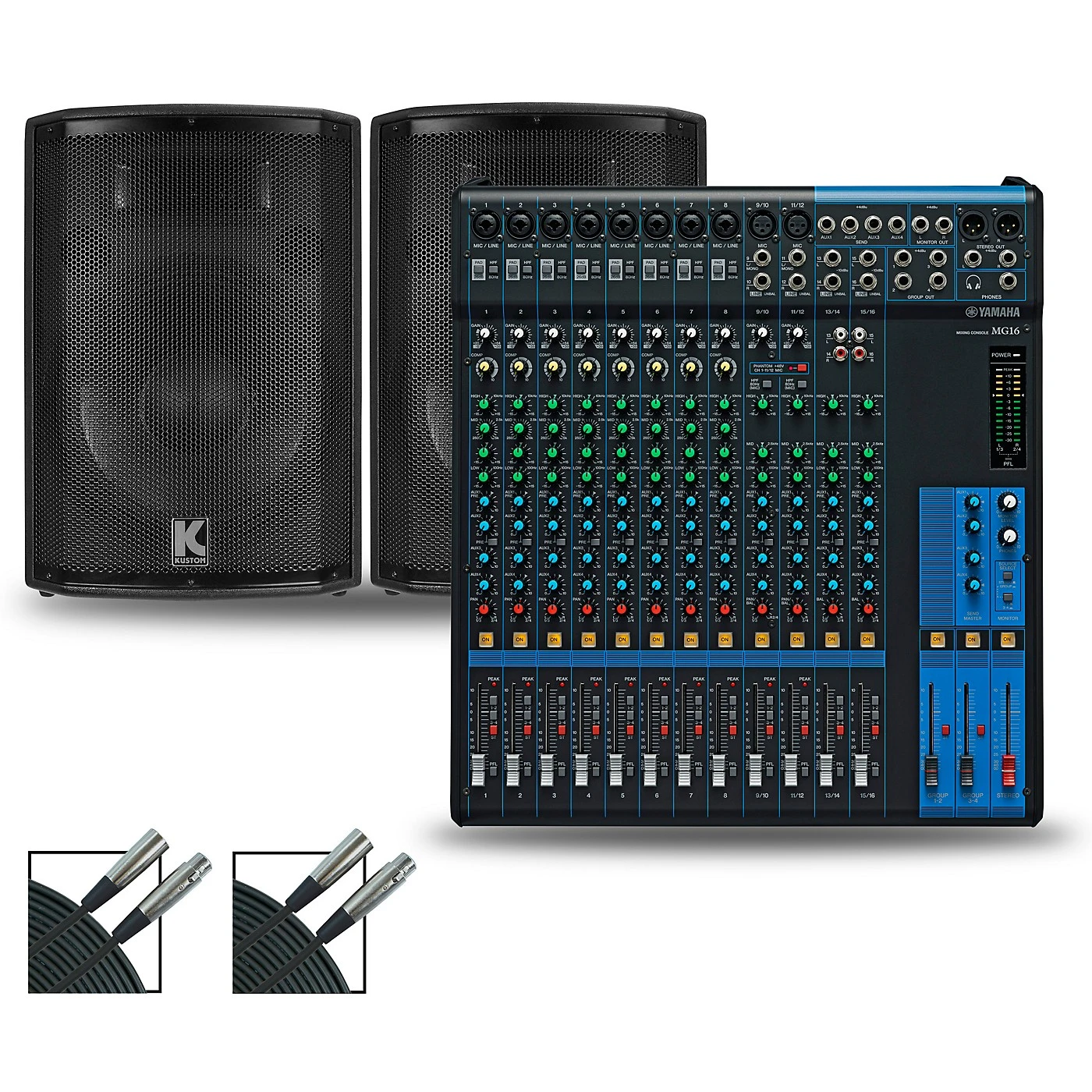 Brand new ???? Yamaha Yamaha MG16XU Mixer And Kustom HiPAC Speakers 12" Mains ✔️ 3 Brand new ???? Yamaha Yamaha MG16XU Mixer And Kustom HiPAC Speakers 12" Mains ✔️