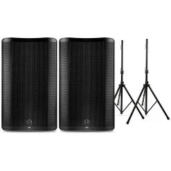 Flash Sale ???? Harbinger Harbinger VARI 4000 Series Powered Speakers Package With Stands 15" Mains ????