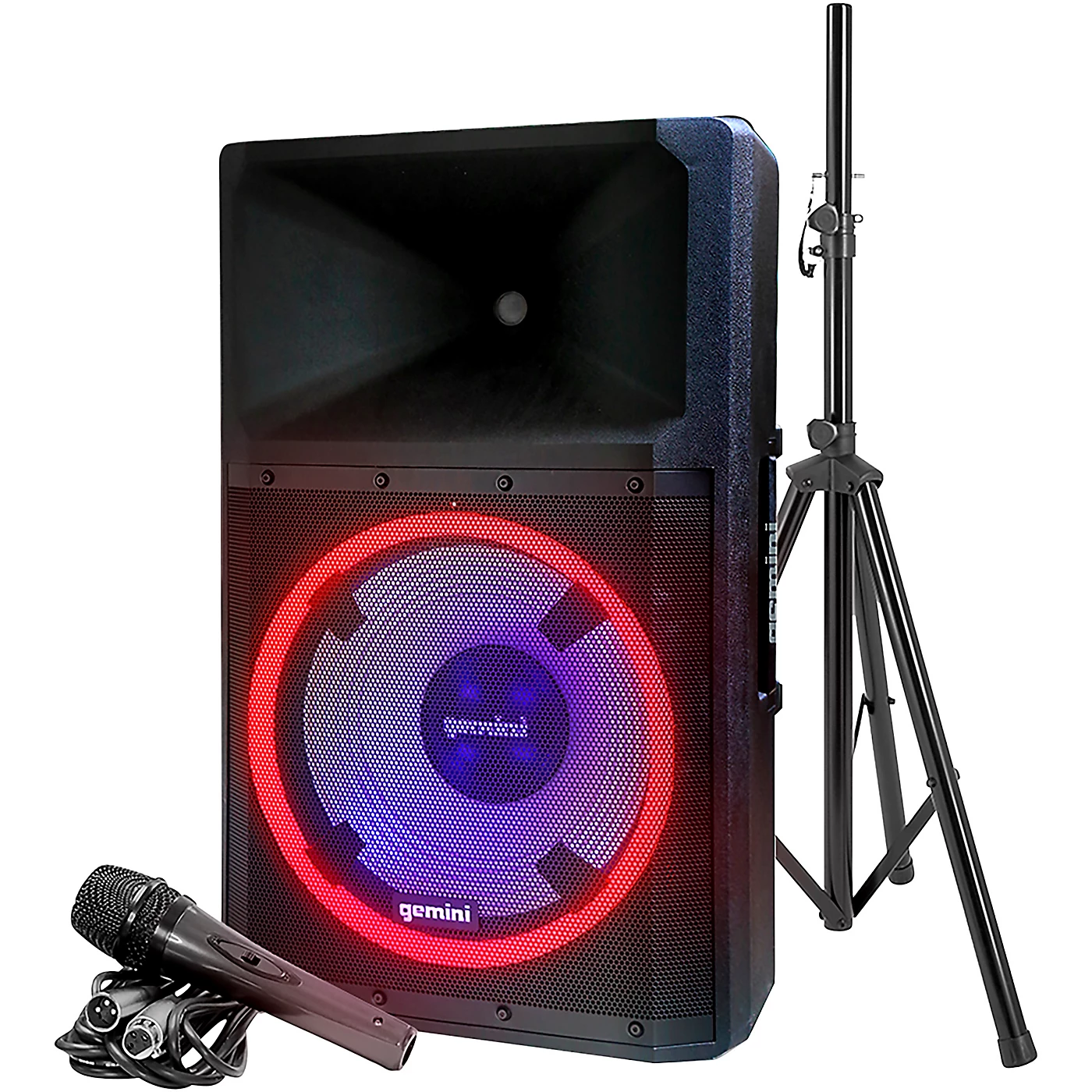 Brand new ❤️ Gemini Gemini GSP-L2200PK Active 15" LED Portable Bluetooth Speaker With Stand And Mic ✨ 3 Brand new ❤️ Gemini Gemini GSP-L2200PK Active 15" LED Portable Bluetooth Speaker With Stand And Mic ✨