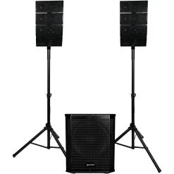 Outlet ⭐ Gemini Gemini LRX-448 Portable Line Array PA System With 12" Subwoofer And Stands ????