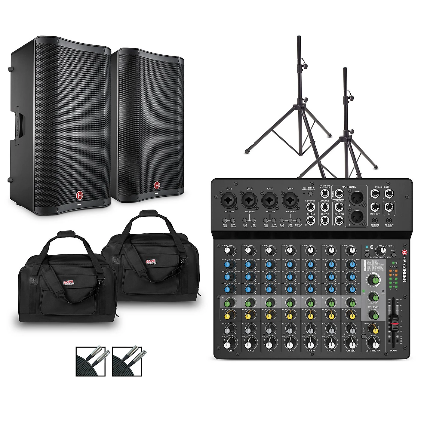 Cheapest ???? Harbinger Harbinger LV12 Mixer With VARI V2300 Powered Speakers, Stands, Cables, And Tote Bags 15" Mains ⭐ 3 Cheapest ???? Harbinger Harbinger LV12 Mixer With VARI V2300 Powered Speakers, Stands, Cables, And Tote Bags 15" Mains ⭐
