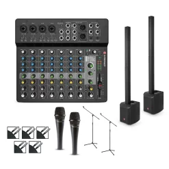 Brand new ✔️ Harbinger Harbinger LV12 Mixer Package With MLS900 Pair, Mics, Stands And Cables ????
